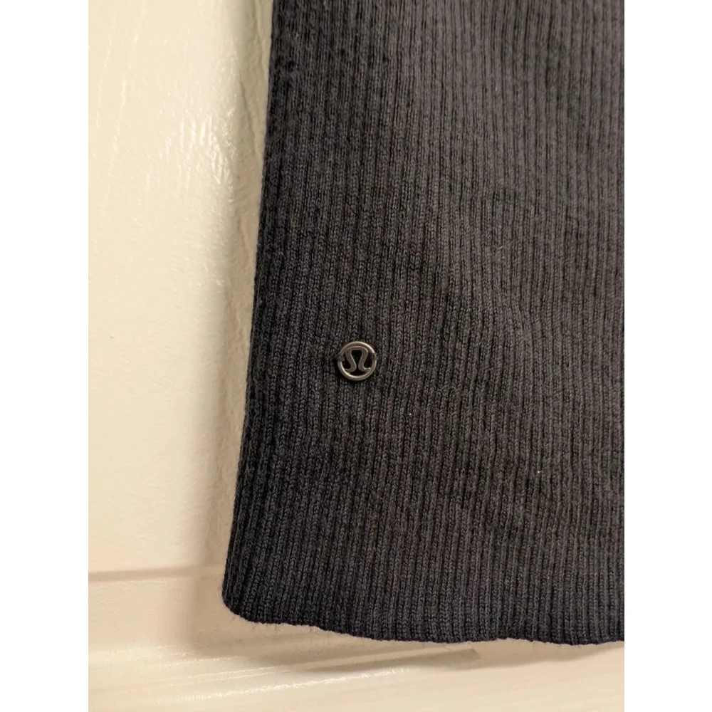 Lululemon Sweat & Savasana Sweater Black Ribbed Turtleneck S